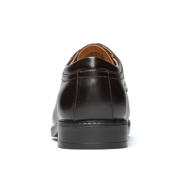 Men's Cap-Toe Oxford Dress Shoes - DARK BROWN - 4